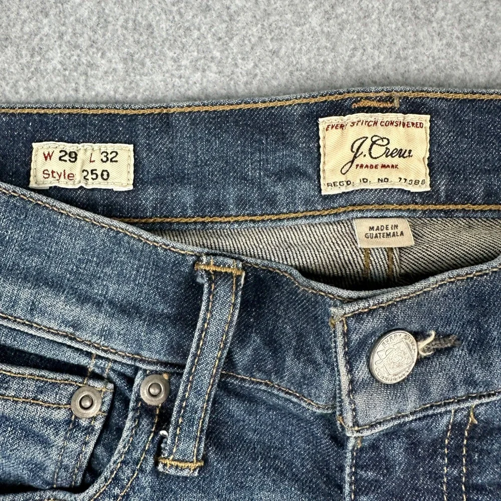 J. Crew Jeans Mens 29x32 Blue 250 Skinny‎ Stretch Denim Every Stitch Considered